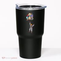 Astronaut Flying Away On Balloons Tumbler thumb 0