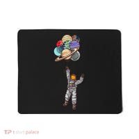 Astronaut Flying Away On Balloons Mousepad thumb 0
