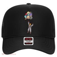 Astronaut Flying Away On Balloons Hat thumb 0