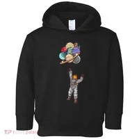 Astronaut Flying Away On Balloons Toddler Hoodie thumb 0