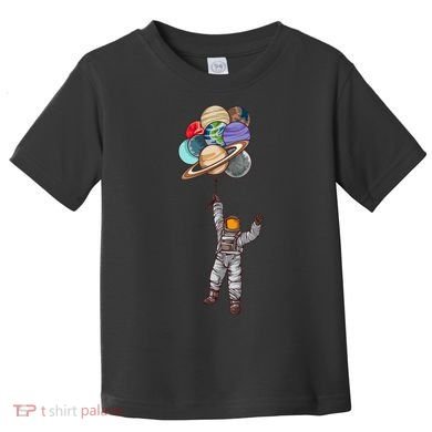 Astronaut Flying Away On Balloons Toddler T-Shirt