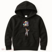Astronaut Flying Away On Balloons Kids Hoodie thumb 0
