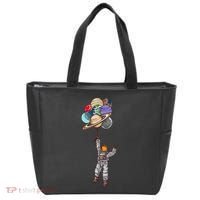 Astronaut Flying Away On Balloons Tote Bag thumb 0