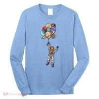 Astronaut Flying Away On Balloons Long Sleeve Shirt thumb 0