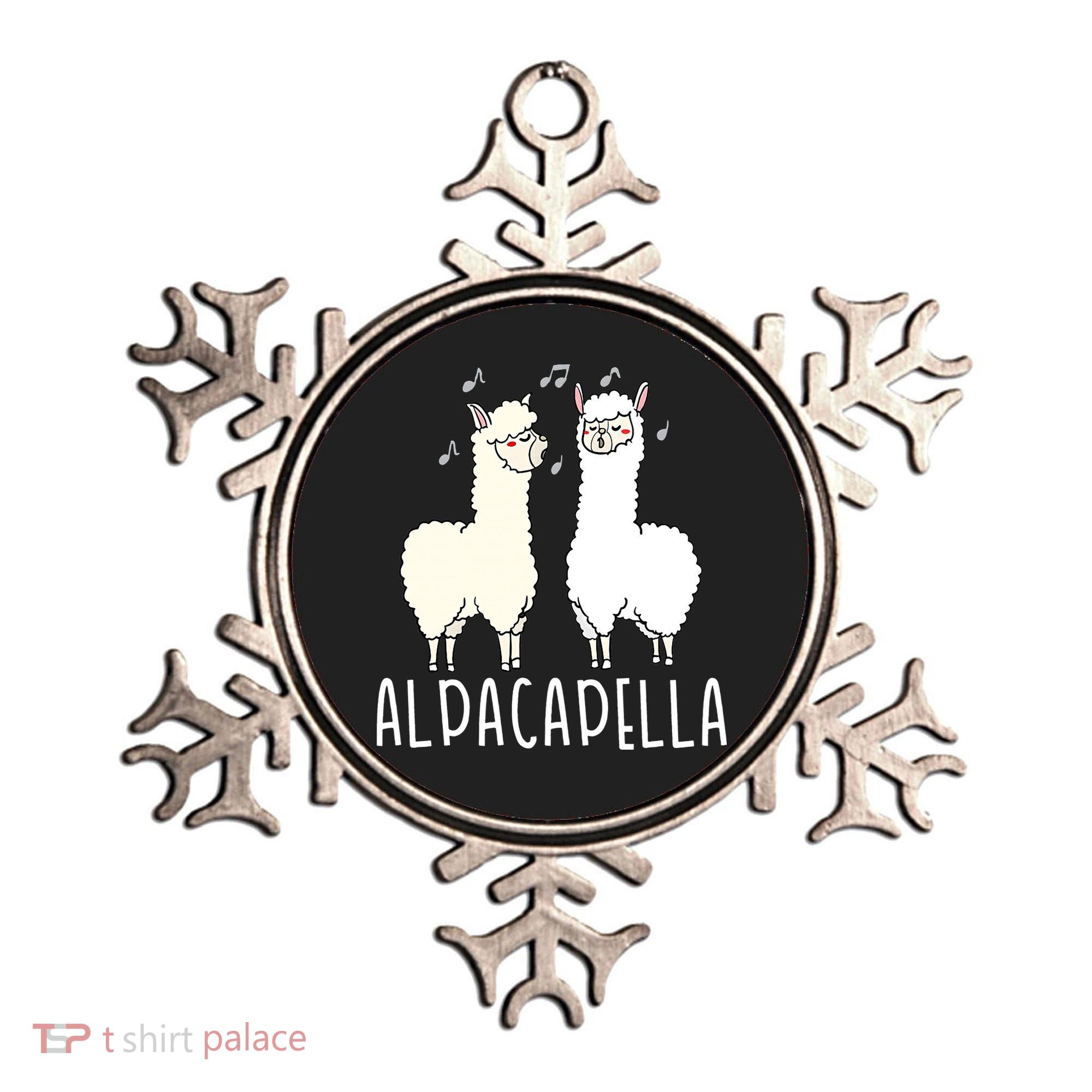 Alpacapella - Funny A Cappella Alpaca Singing Pun Ornament