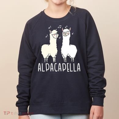 Alpacapella - Funny A Cappella Alpaca Singing Pun Women's Sweatshirt