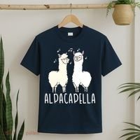 Alpacapella - Funny A Cappella Alpaca Singing Pun T-Shirt thumb 2