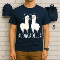 Alpacapella - Funny A Cappella Alpaca Singing Pun T-Shirt thumb 6