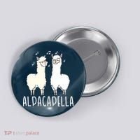 Alpacapella - Funny A Cappella Alpaca Singing Pun Button thumb 0