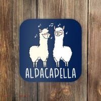 Alpacapella - Funny A Cappella Alpaca Singing Pun Coaster thumb 0