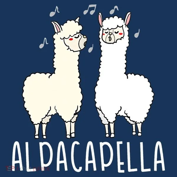Alpacapella - Funny A Cappella Alpaca Singing Pun Women's Hoodie