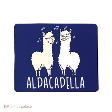 Alpacapella - Funny A Cappella Alpaca Singing Pun Mousepad