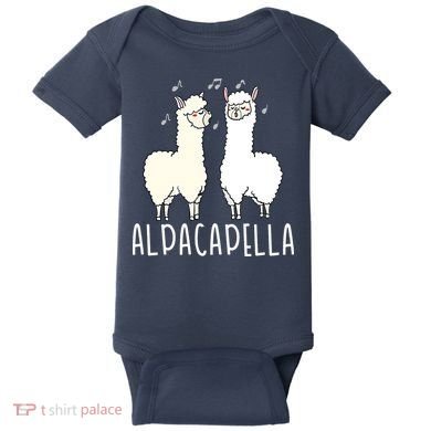 Alpacapella - Funny A Cappella Alpaca Singing Pun Baby Bodysuit