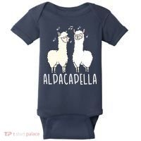 Alpacapella - Funny A Cappella Alpaca Singing Pun Baby Bodysuit thumb 0