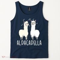 Alpacapella - Funny A Cappella Alpaca Singing Pun Tank Top thumb 2