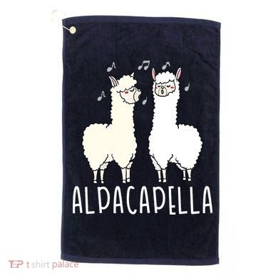 Alpacapella - Funny A Cappella Alpaca Singing Pun Golf Towel