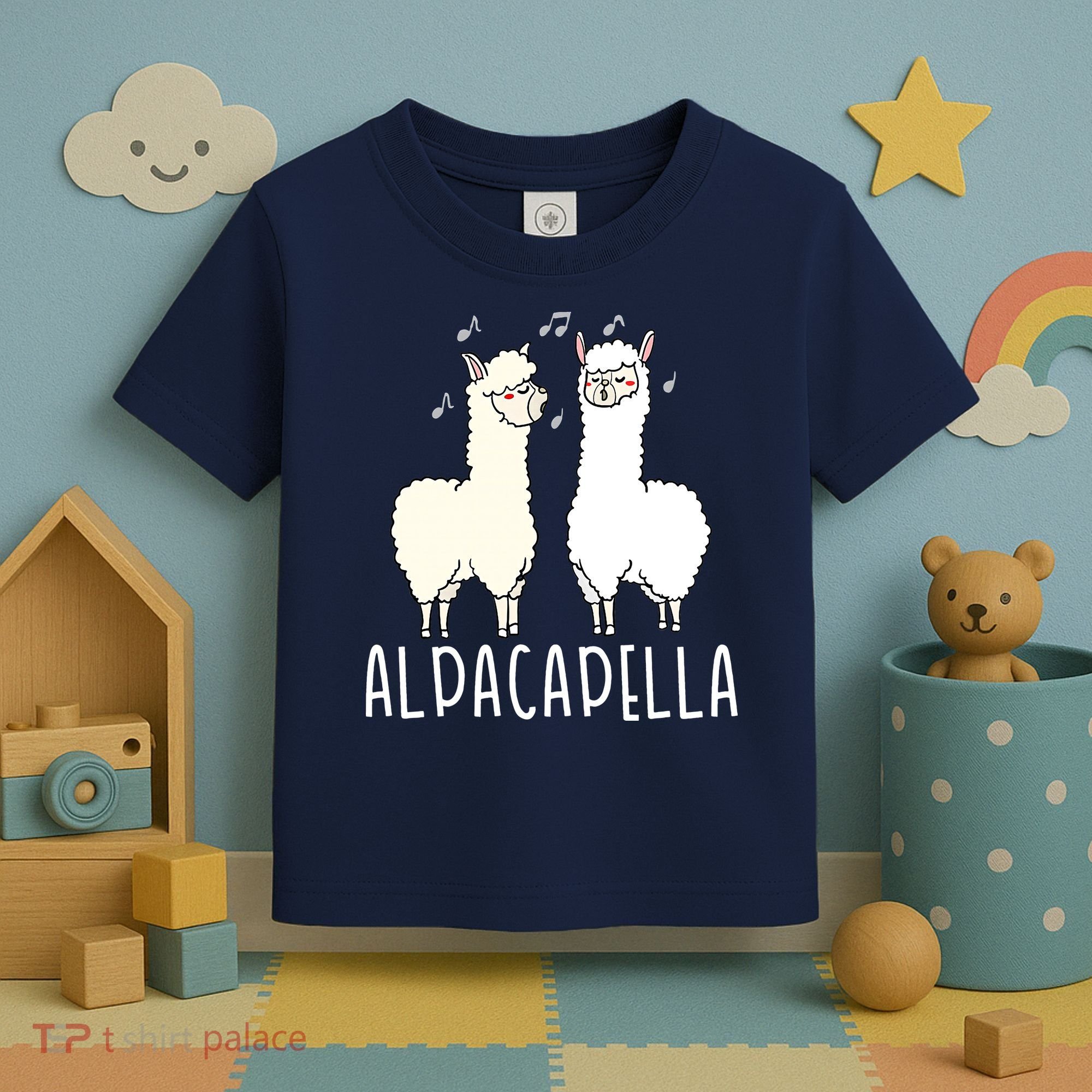 Alpacapella - Funny A Cappella Alpaca Singing Pun Toddler T-Shirt
