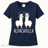 Alpacapella - Funny A Cappella Alpaca Singing Pun Women's T-Shirt thumb 0