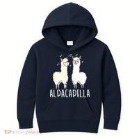 Alpacapella - Funny A Cappella Alpaca Singing Pun Kids Hoodie thumb 0