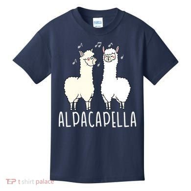 Alpacapella - Funny A Cappella Alpaca Singing Pun Kids T-Shirt