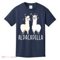 Alpacapella - Funny A Cappella Alpaca Singing Pun Kids T-Shirt thumb 0