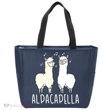 Alpacapella - Funny A Cappella Alpaca Singing Pun Tote Bag