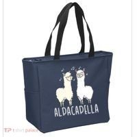 Alpacapella - Funny A Cappella Alpaca Singing Pun Tote Bag thumb 2