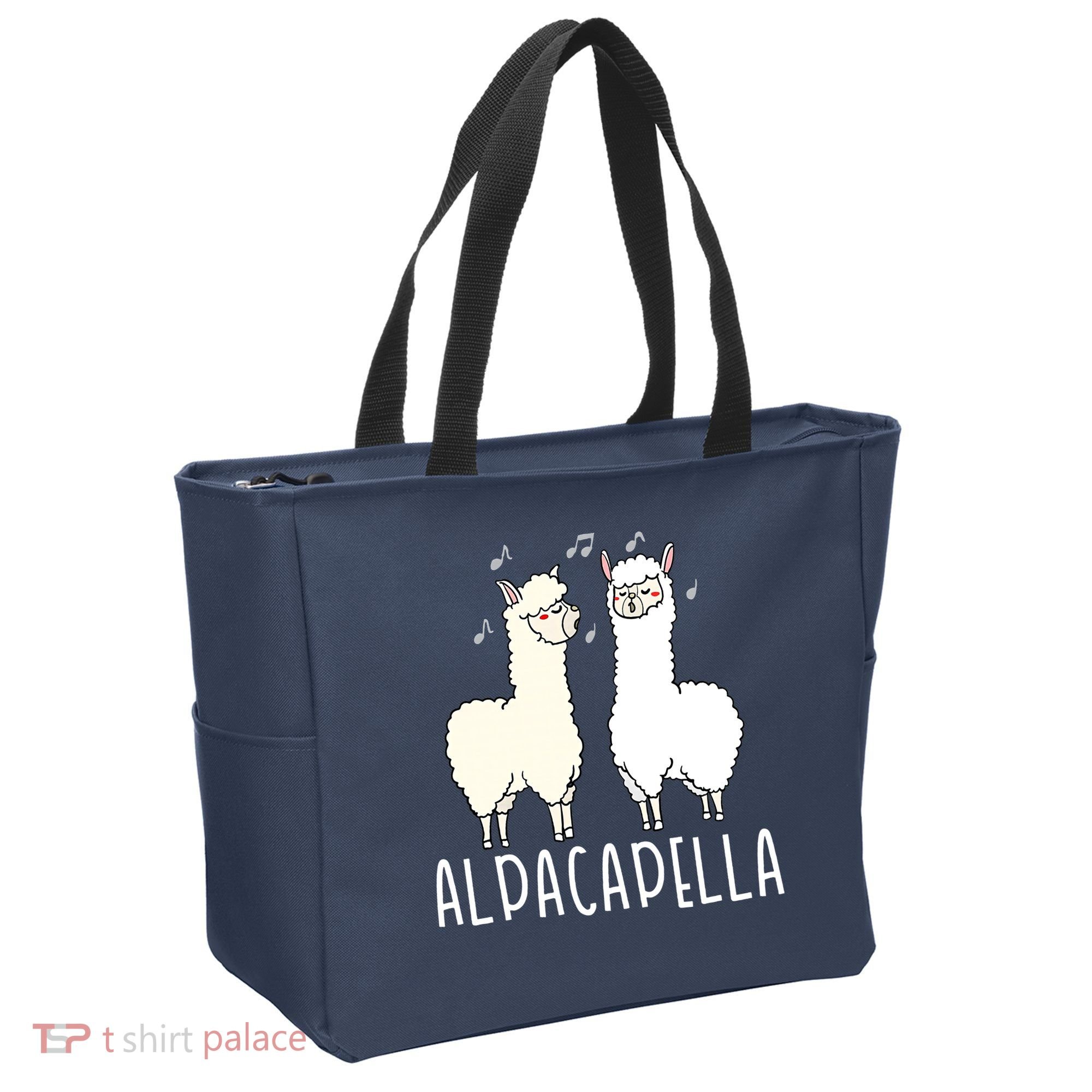 Alpacapella - Funny A Cappella Alpaca Singing Pun Tote Bag