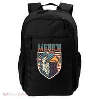 American Flag Bald Eagle 4th of July Patriotic USA Gift Backpack thumb 0