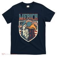 American Flag Bald Eagle 4th of July Patriotic USA Gift T-Shirt thumb 0
