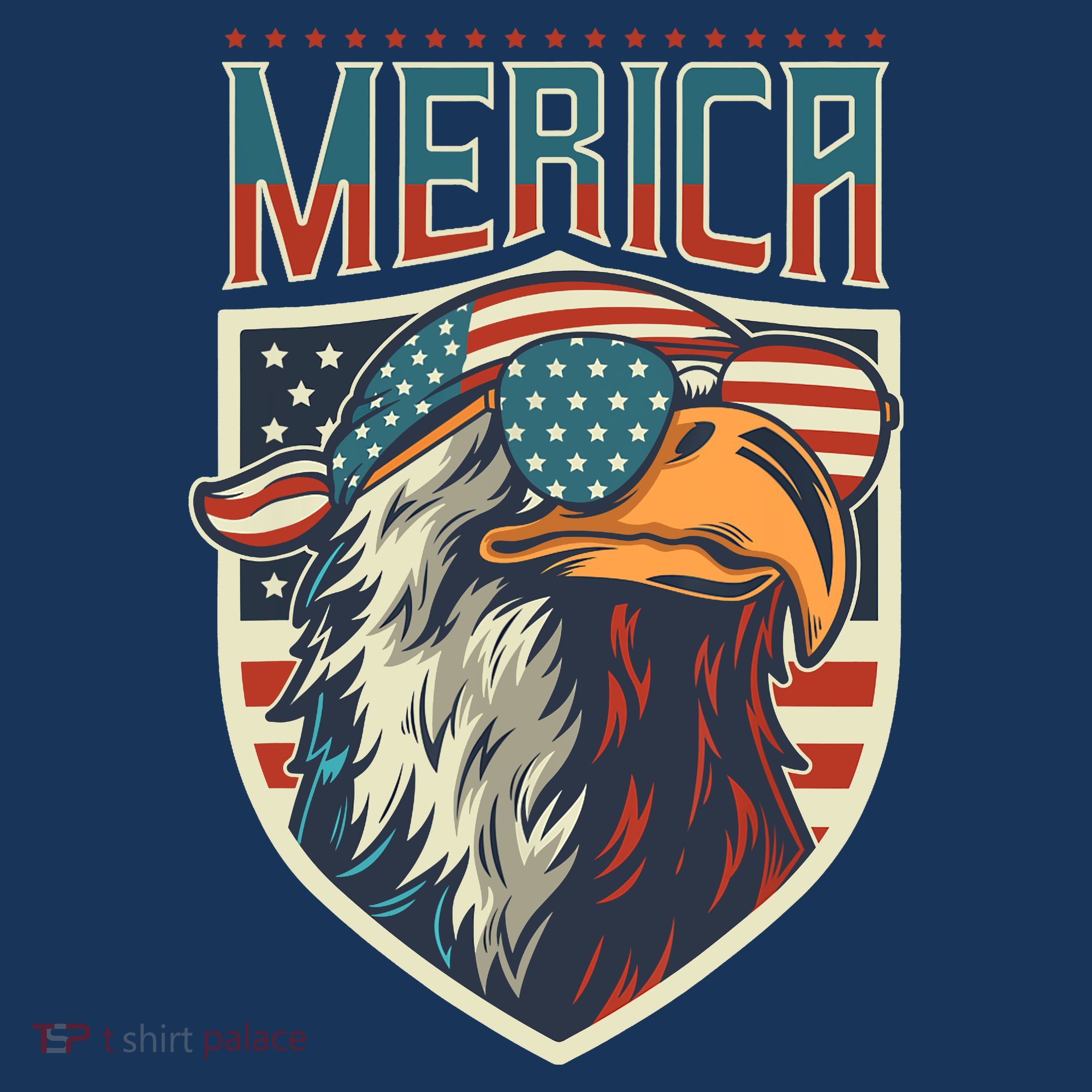 American Flag Bald Eagle 4th of July Patriotic USA Gift Coaster