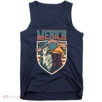 American Flag Bald Eagle 4th of July Patriotic USA Gift Tank Top thumb 0