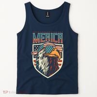 American Flag Bald Eagle 4th of July Patriotic USA Gift Tank Top thumb 2
