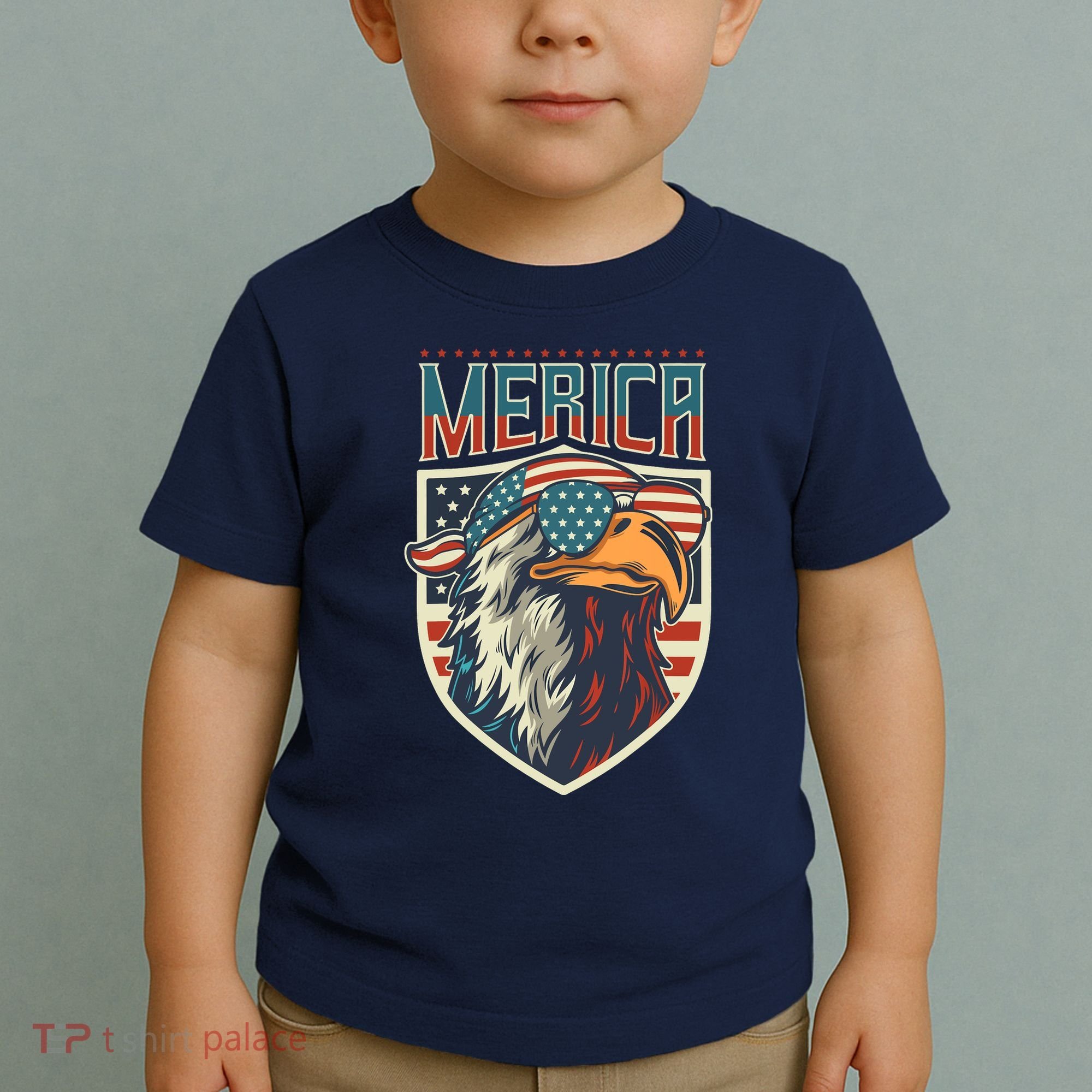 American Flag Bald Eagle 4th of July Patriotic USA Gift Toddler T-Shirt