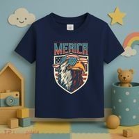 American Flag Bald Eagle 4th of July Patriotic USA Gift Toddler T-Shirt thumb 3