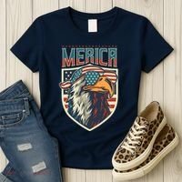 American Flag Bald Eagle 4th of July Patriotic USA Gift Women's T-Shirt thumb 3