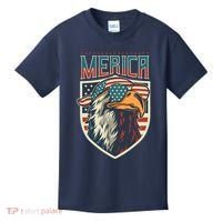 American Flag Bald Eagle 4th of July Patriotic USA Gift Kids T-Shirt thumb 0