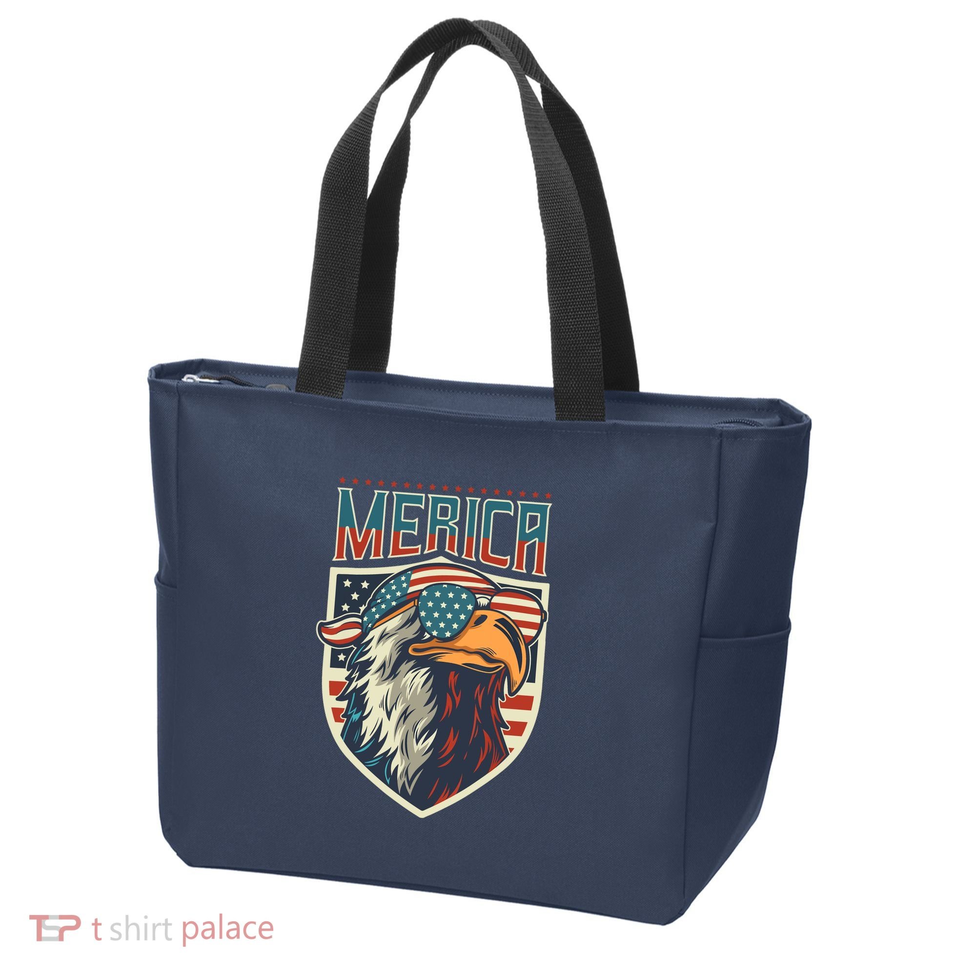 American Flag Bald Eagle 4th of July Patriotic USA Gift Tote Bag