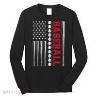 American Flag Baseball Team Gift Long Sleeve Shirt thumb 0