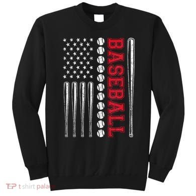 American Flag Baseball Team Gift Sweatshirt