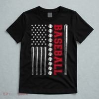 American Flag Baseball Team Gift T-Shirt thumb 5