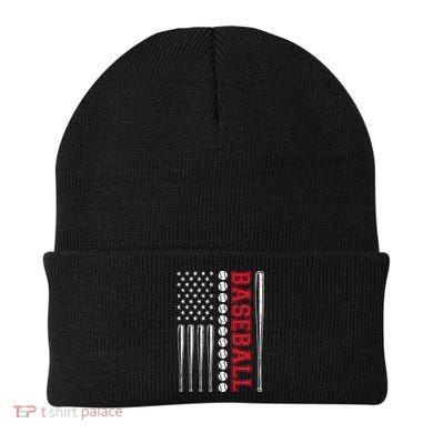 American Flag Baseball Team Gift Beanie