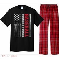 American Flag Baseball Team Gift Pajama Set thumb 0