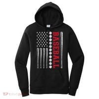 American Flag Baseball Team Gift Women's Hoodie thumb 0