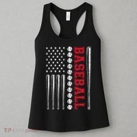 American Flag Baseball Team Gift Women's Tank Top thumb 3