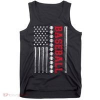 American Flag Baseball Team Gift Tank Top thumb 0