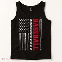 American Flag Baseball Team Gift Tank Top thumb 2