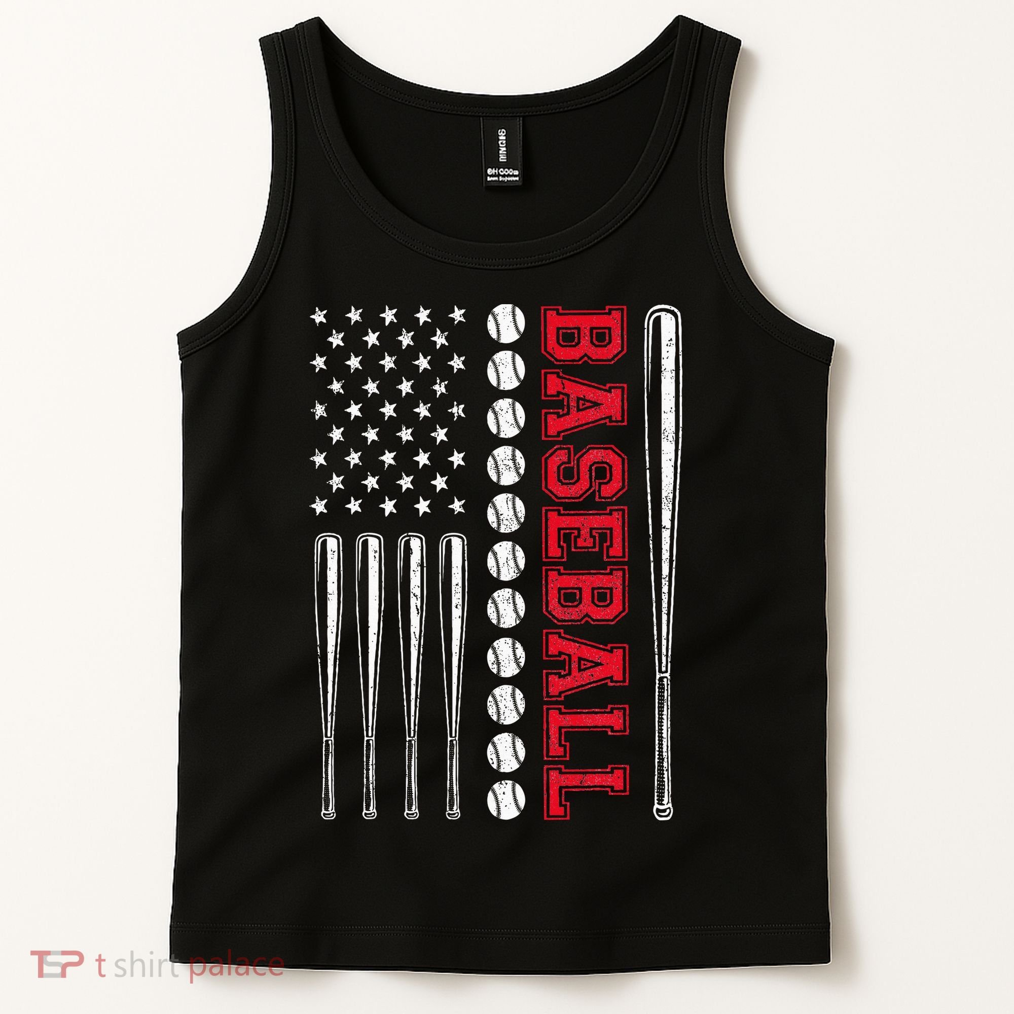 American Flag Baseball Team Gift Tank Top