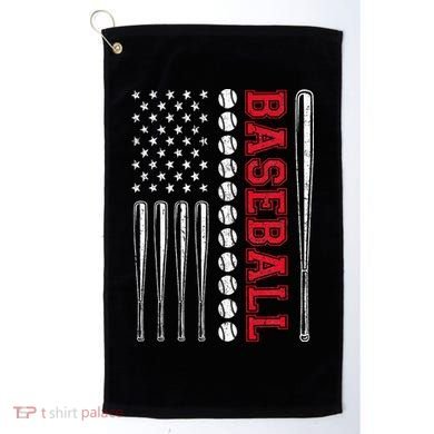 American Flag Baseball Team Gift Golf Towel