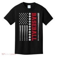 American Flag Baseball Team Gift Kids T-Shirt thumb 0